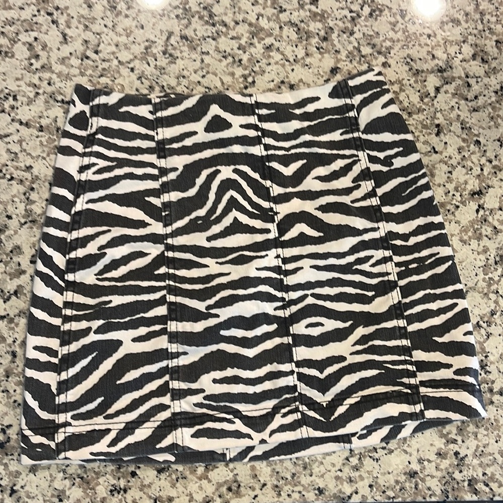 Zebra print skirt